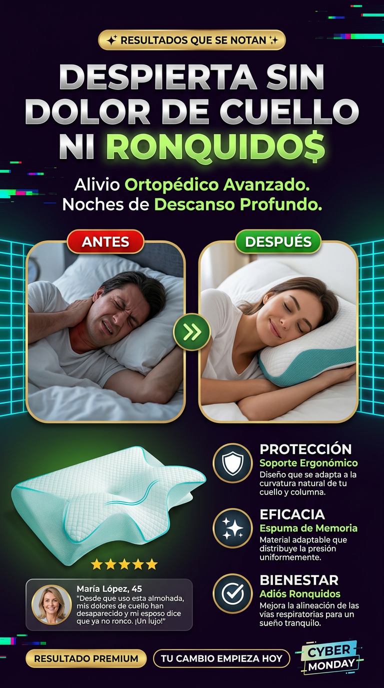 Alivia el dolor de cuello y los ronquidos eficazmente.