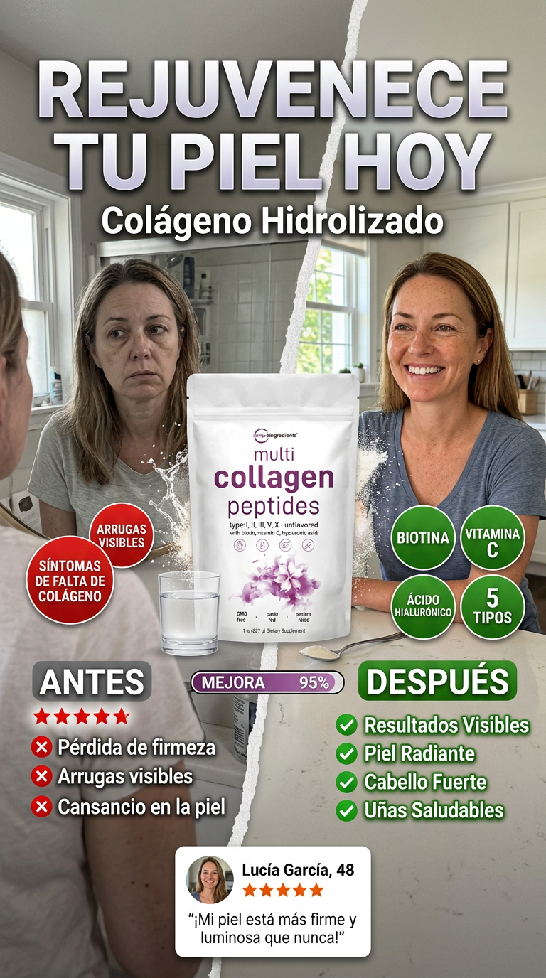 Rejuvenece Tu Piel HOY con Nuestro Colágeno Hidrolizado