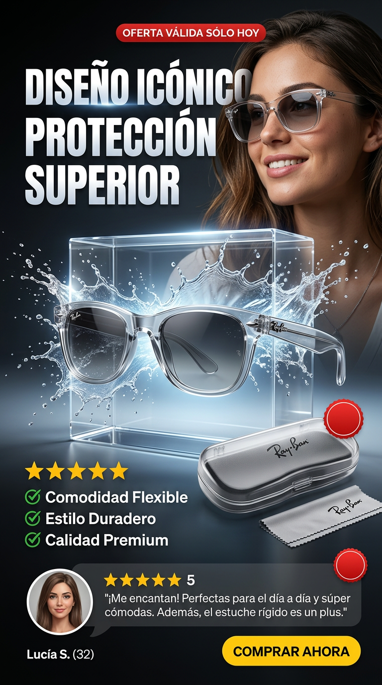 Gafas Wayfarer Crystal Smoke Flex