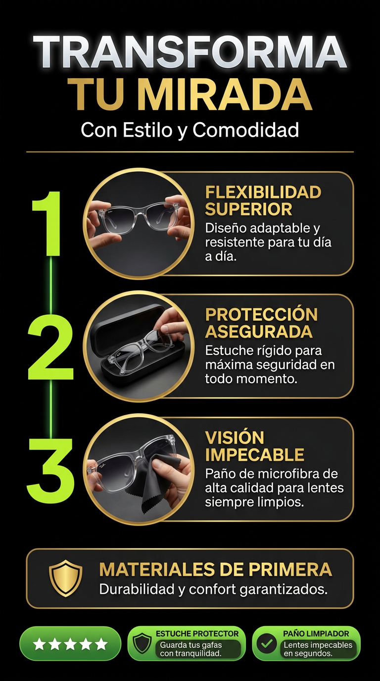Gafas Wayfarer Crystal Smoke Flex
