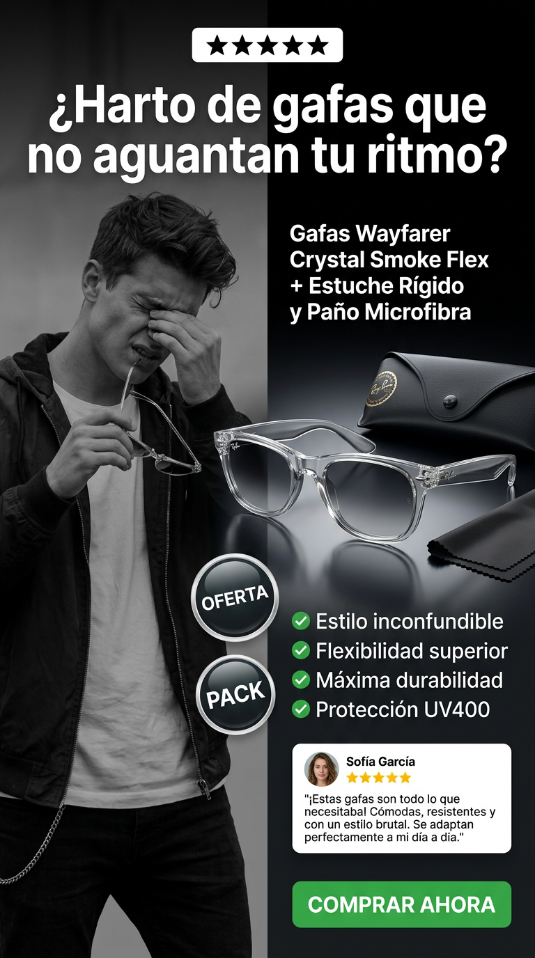 Gafas Wayfarer Crystal Smoke Flex