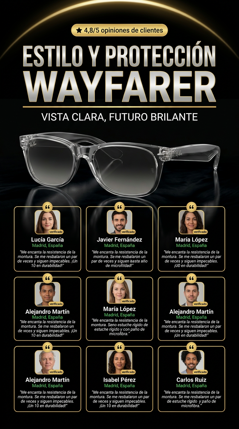 Gafas Wayfarer Crystal Smoke Flex