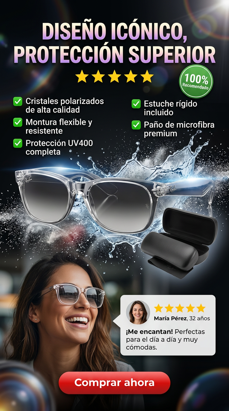 Gafas Wayfarer Crystal Smoke Flex