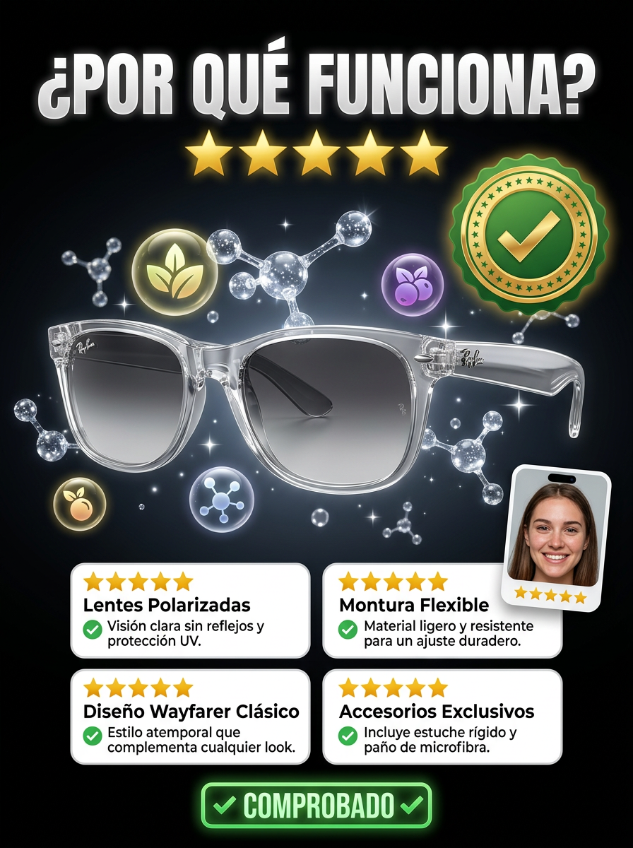 Gafas Wayfarer Crystal Smoke Flex