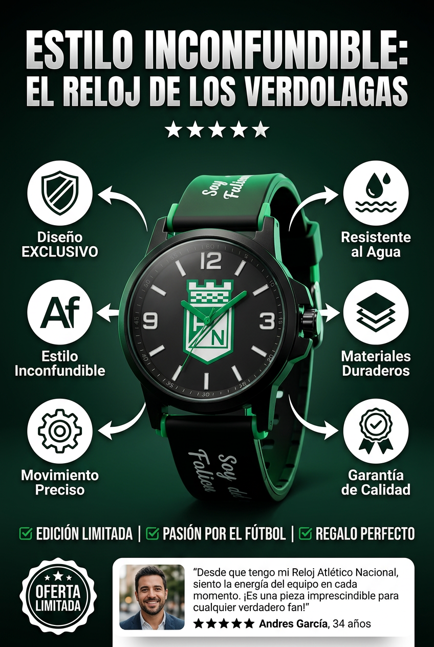 Reloj Atlético Nacional: Siente el Poder Verdolaga