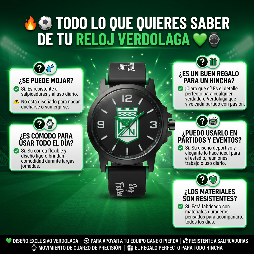Demuestra tu pasión Verdolaga con el reloj oficial