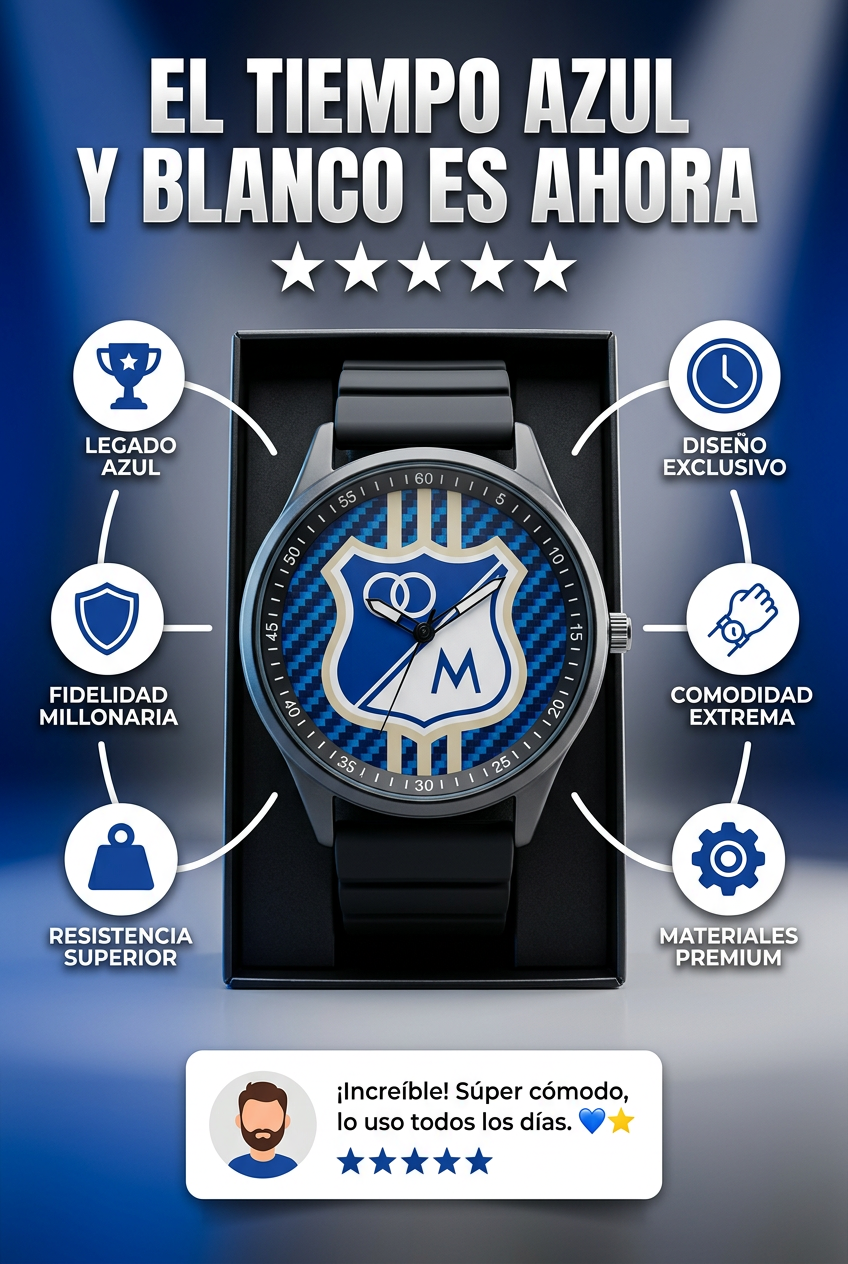 Demuestra tu pasión por Millonarios FC en cada instante.