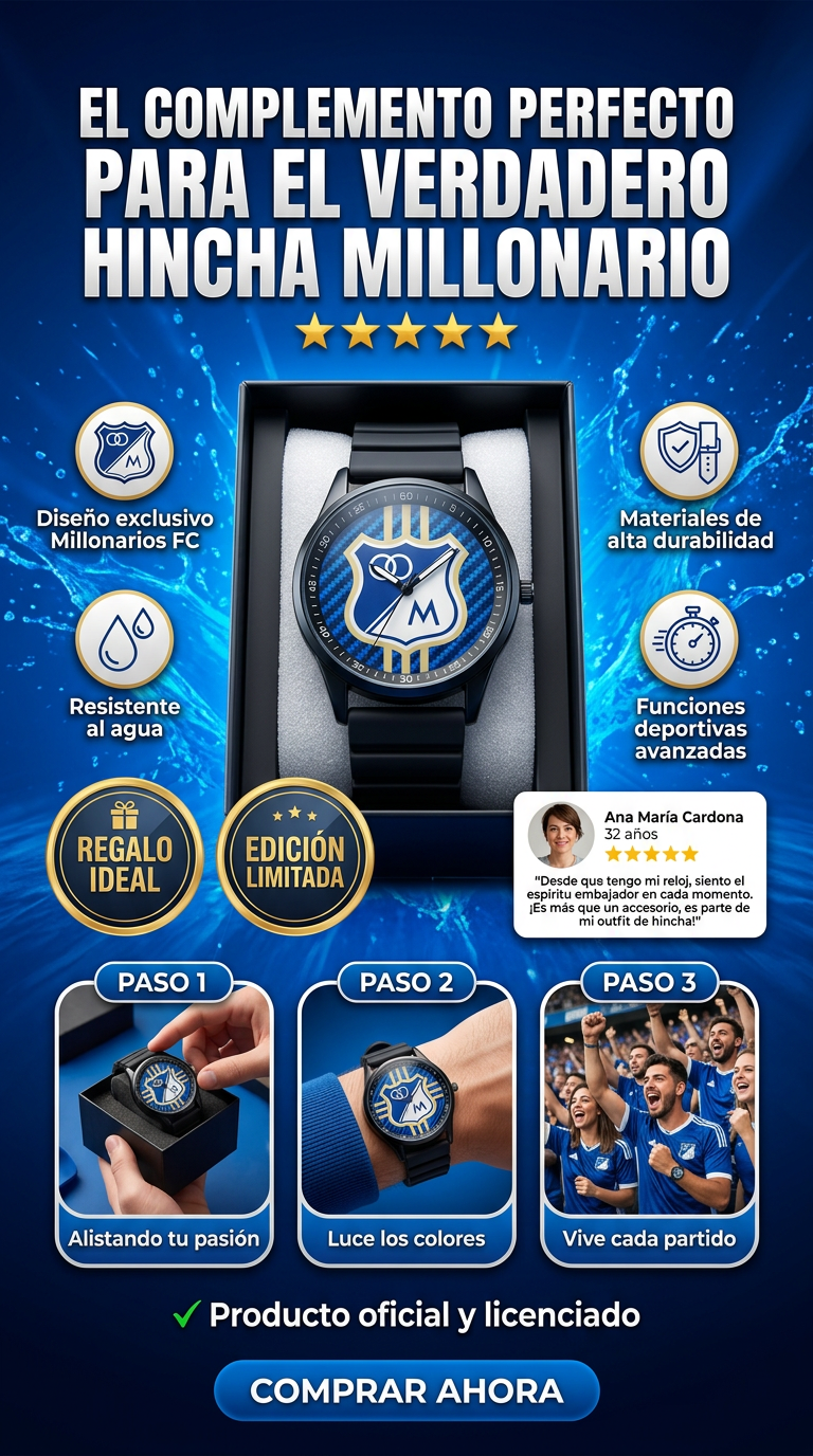 Demuestra tu pasión con el Reloj Deportivo Millonarios FC