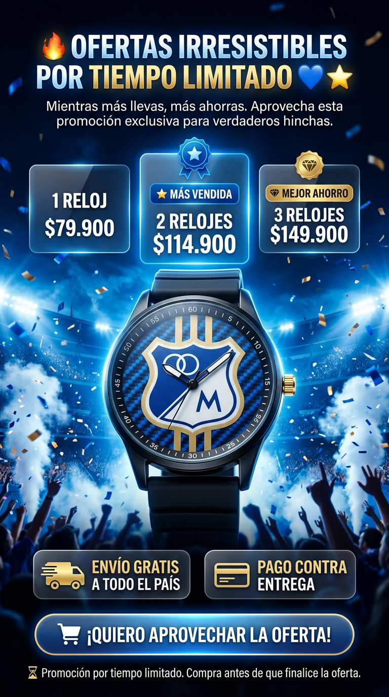 ¡Demuestra tu pasión con el reloj oficial del Millonarios FC!