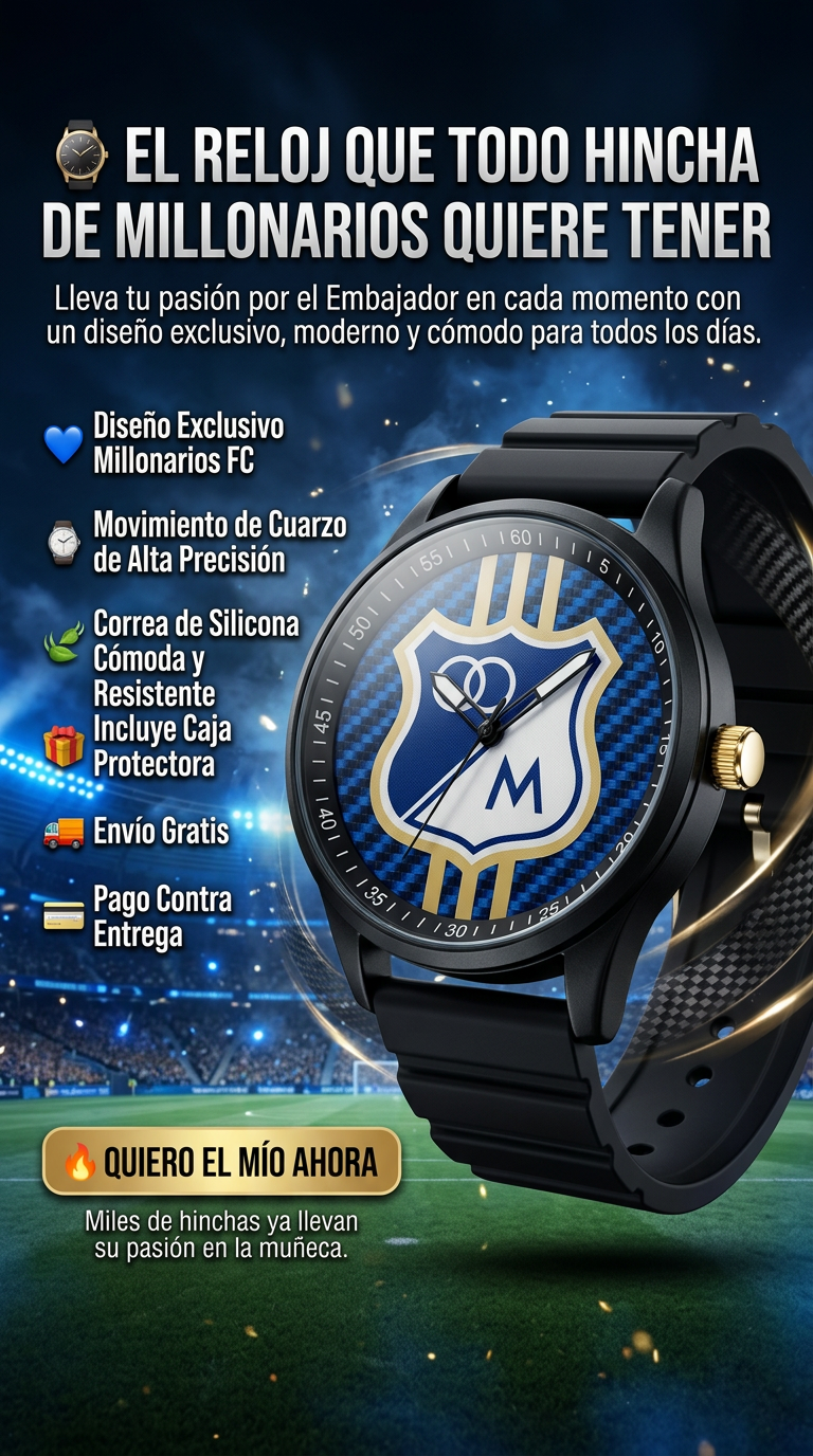 ¡Muestra tu pasión: Reloj Millonarios FC!
