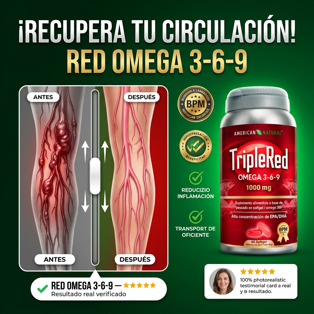 Apoyo Circulatorio Avanzado con Triple Red Omega 3-6-9