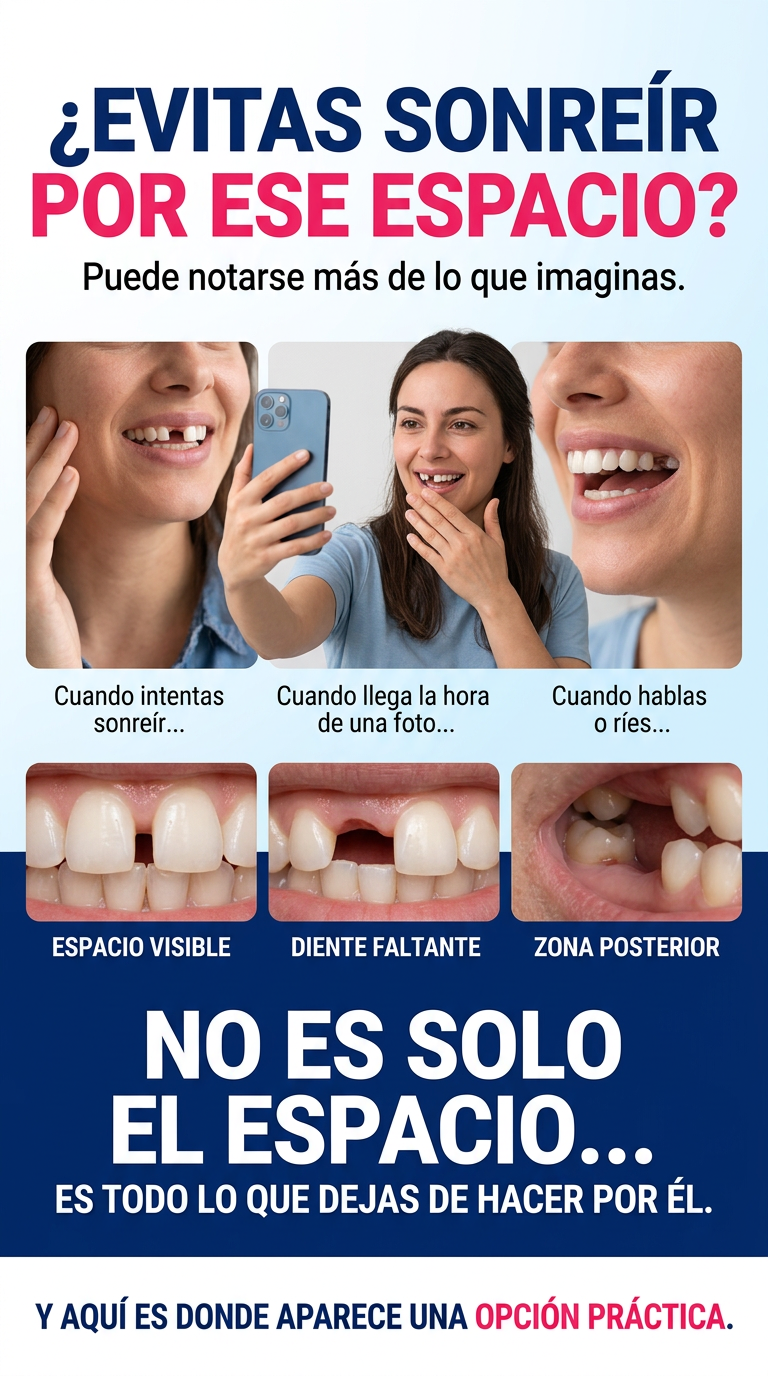¿Cansado de ocultar tu sonrisa por un pequeño espacio?