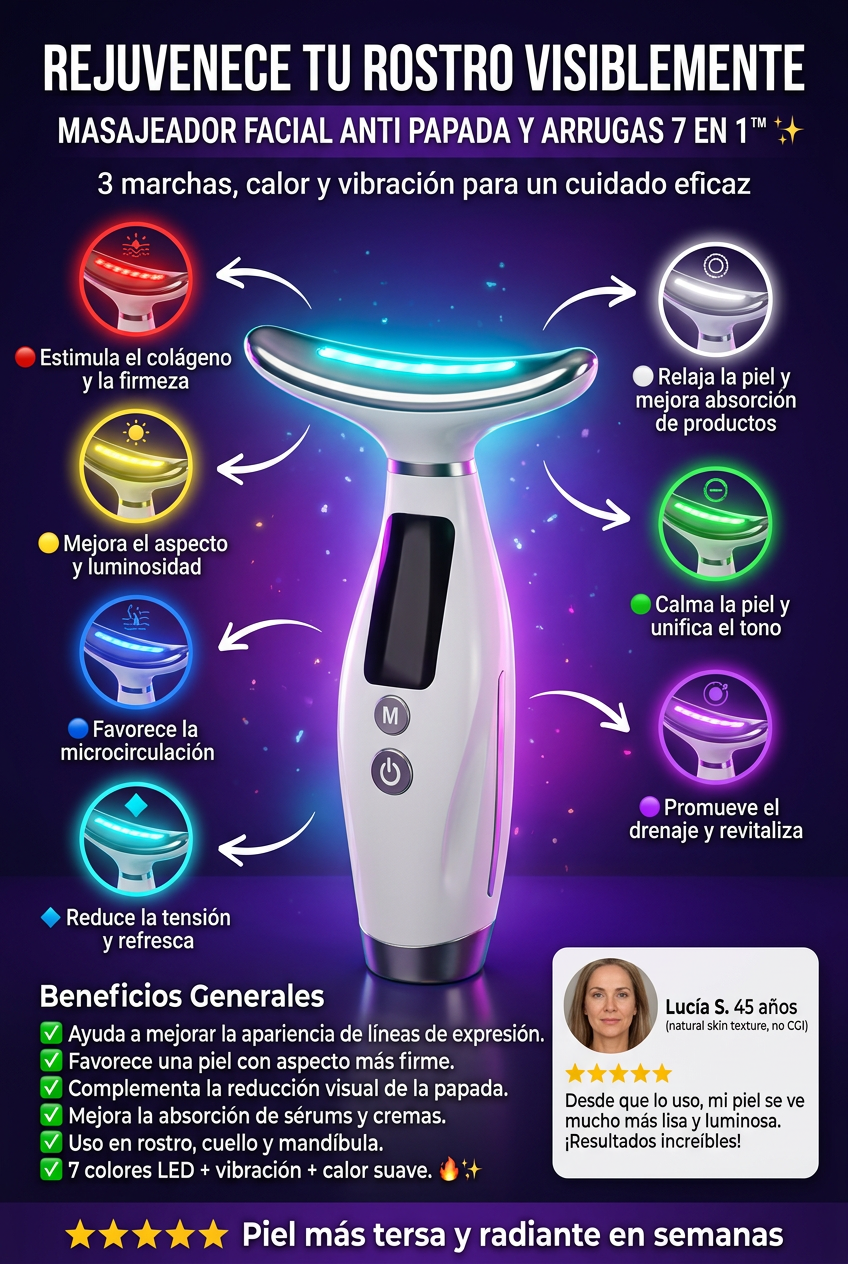 Transforma tu rostro con el Masajeador Facial 7 en 1™