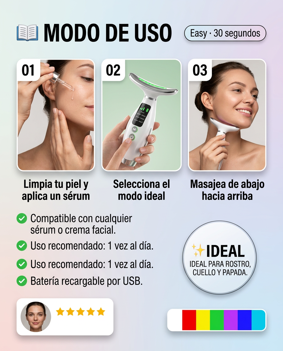 Transforma tu Rostro con el Masajeador Facial 7 en 1