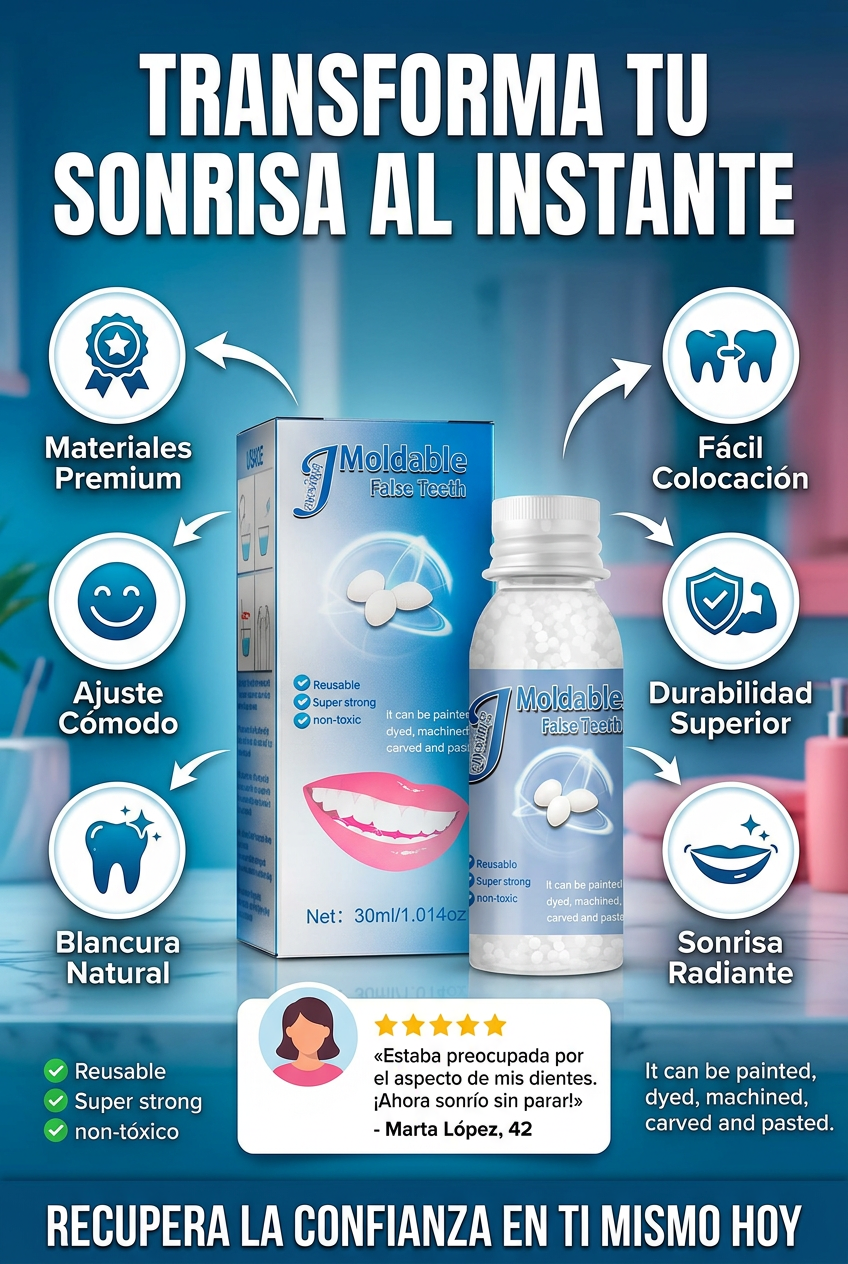 Sonríe con Confianza: Dientes Postizos de Resina Blancos