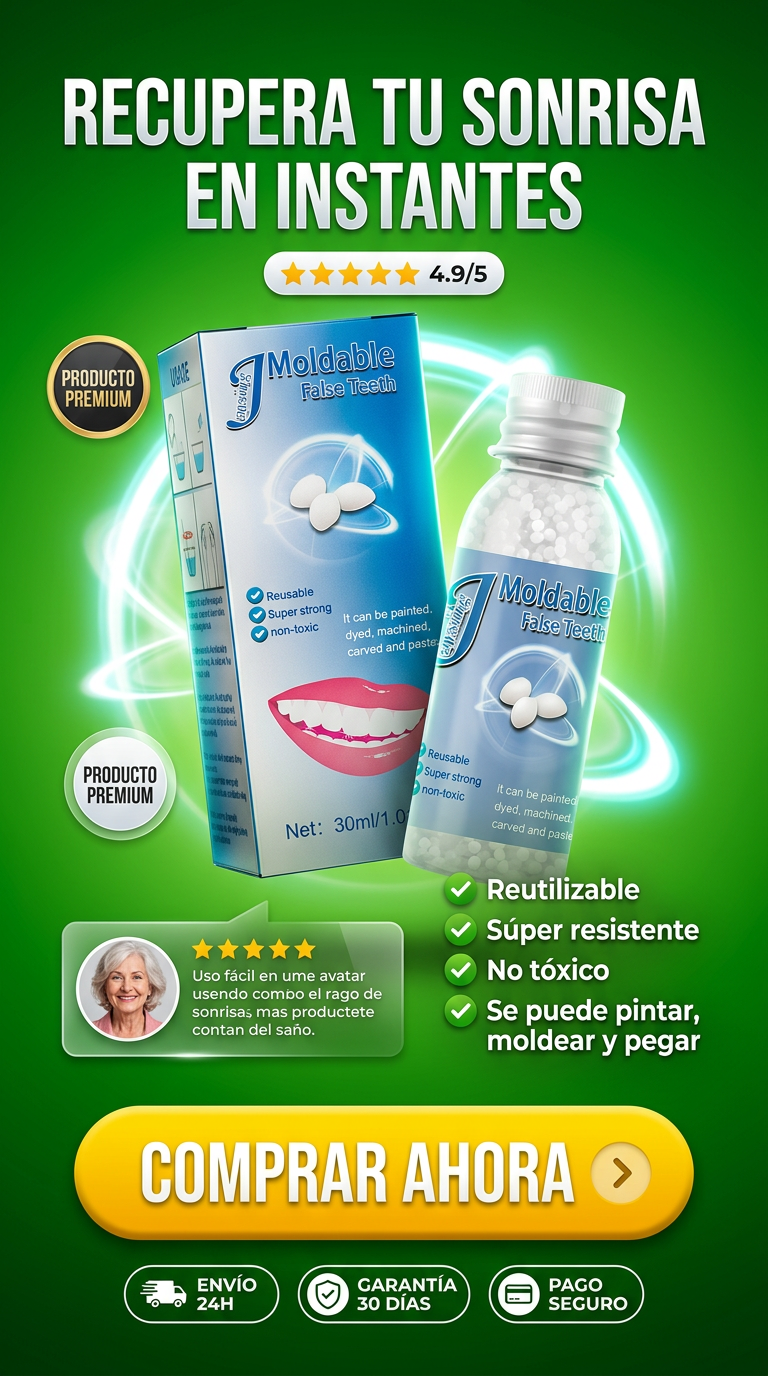 Transforma tu Sonrisa al Instante con Dientes Postizos de Resina Blancos