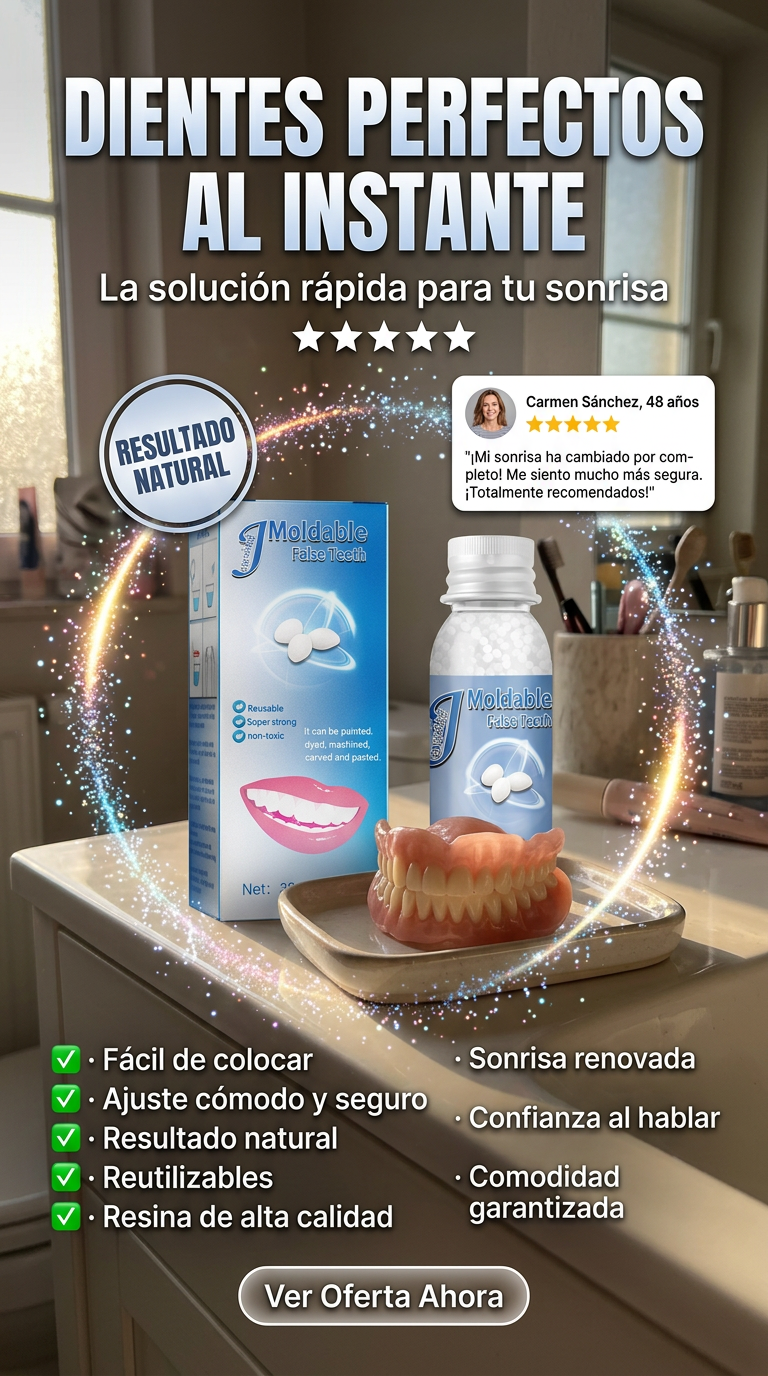 Transforma tu sonrisa al instante con Dientes Postizos de Resina Blancos
