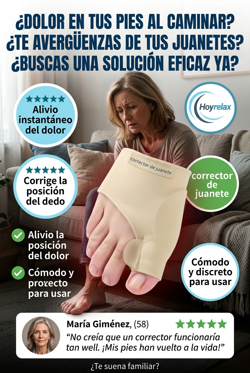 Alivia el dolor y corrige tus juanetes ahora.