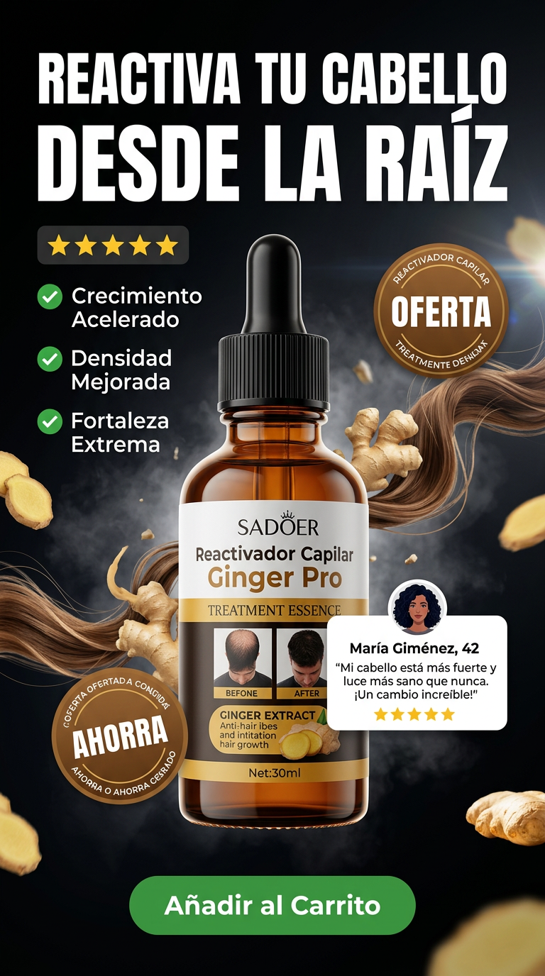 Reactivador Capilar Ginger Pro: Detén la Caída, Impulsa el Crecimiento